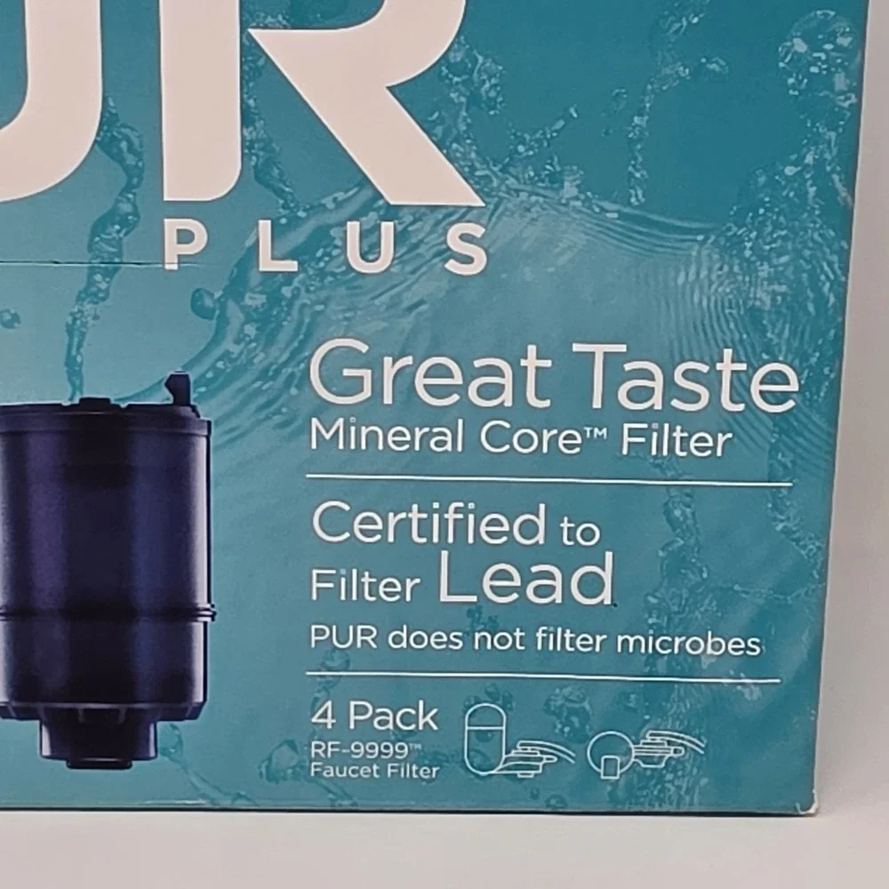 New! PUR Plus RF-9999 Faucet Water Filter Replacement 4 Pack ~ Mineral Core